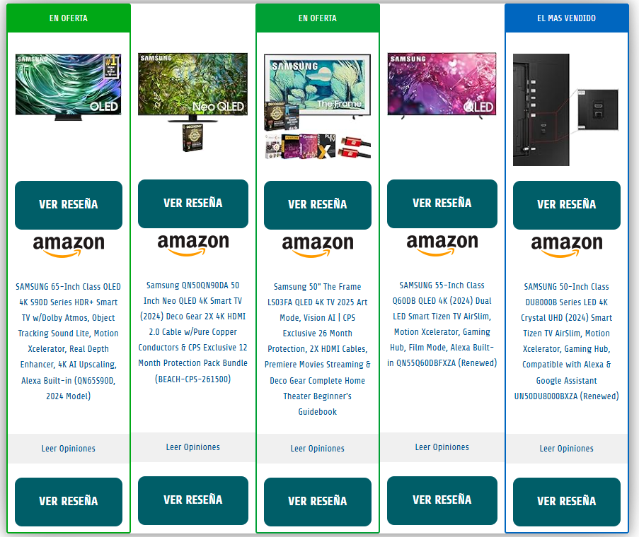 Tabla Comparativa Vertical - Rich Affiliate Plugin