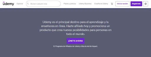 Los 30 mejores programas de afiliados para ganar dinero en 2026 16 pagina de programa de afiliados de udemy