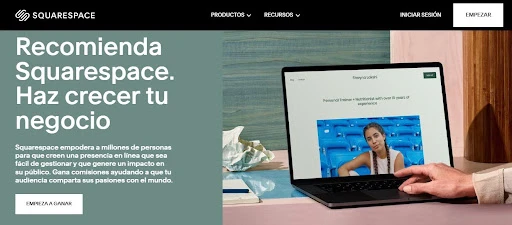 Los 30 mejores programas de afiliados para ganar dinero en 2026 20 pagina de programa de afiliados de squarespace