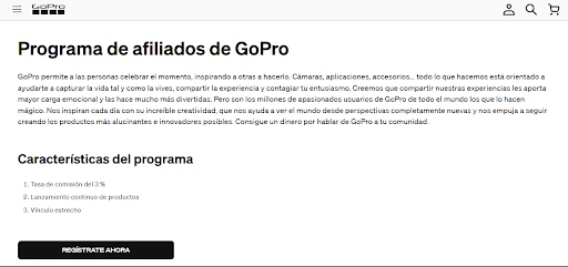 Los 30 mejores programas de afiliados para ganar dinero en 2026 15 pagina de programa de afiliados de gopro