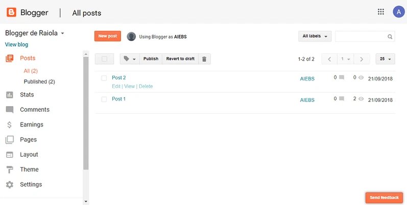 Blogger facilidad de uso