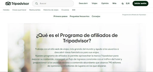 Los 30 mejores programas de afiliados para ganar dinero en 2026 10 Pagina de programa de afiliados de tripadvisor