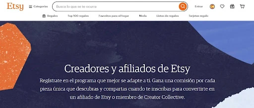 Los 30 mejores programas de afiliados para ganar dinero en 2026 7 Pagina de programa de afiliados de etsy